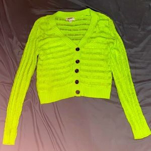 Neon green sweater